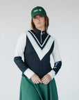Micky Quarter Zip - Black/White