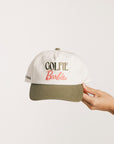 Golfie Barbie Hat - Putting Green/White