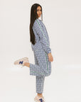Lyla Jacket - Indigo/White Fa Pattern