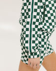 Lyla Jacket - Green/White Checkered