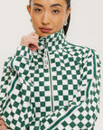 Lyla Jacket - Green/White Checkered