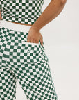 Bronson Pant - Green/White Checkered