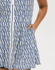 Erin Dress - Indigo/White FA