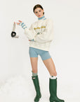 Ski Run Sweatshirt - Sugar/Green