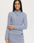 Bea Base Mock - Indigo/White Fa Pattern
