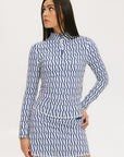 Bea Base Mock - Indigo/White Fa Pattern