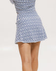 George Skirt - Indigo/White Fa Pattern