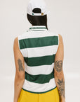 Moore Polo - Green/White Stripes