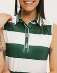 Moore Polo - Green/White Stripes