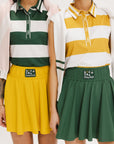 Moore Polo - Green/White Stripes