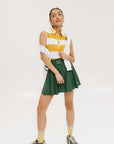 Moore Polo - Mustard/White Stripes