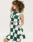 Jordan Dress - Green/White Checkered