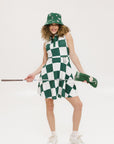 Jordan Dress - Green/White Checkered