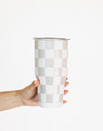 Prezzy Tumbler - White Checkered