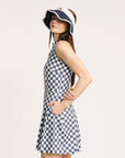 Erin Dress - Indigo/White Checkered