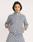 Lyla Jacket - Indigo/White Checkered