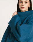 Diana Mock Neck Sweatshirt - Girls Is Players Too Indigo