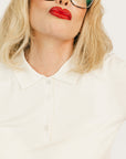 Peony Polo - White