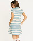 Poppy Dress - Smoke Blue/Angora Fore