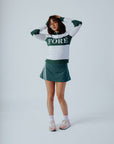 George Skirt - Green/ White Stripes