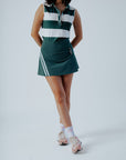 George Skirt - Green/ White Stripes