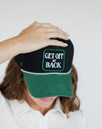 Get Off My Back Hat - White/Black
