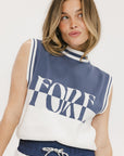 Fore Sleeveless Sweater - Indigo/White