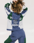 Caitlin Warm-Up Jacket - Indigo/Green