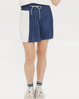 Rose Pleated Skirt - Indigo
