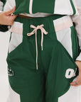 Caitlin Warm-Up Pant - Green/Pink