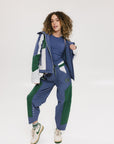 Caitlin Warm-Up Pant - Indigo/Green