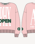 Wm-Open Crew Neck - Pink Peoples Open
