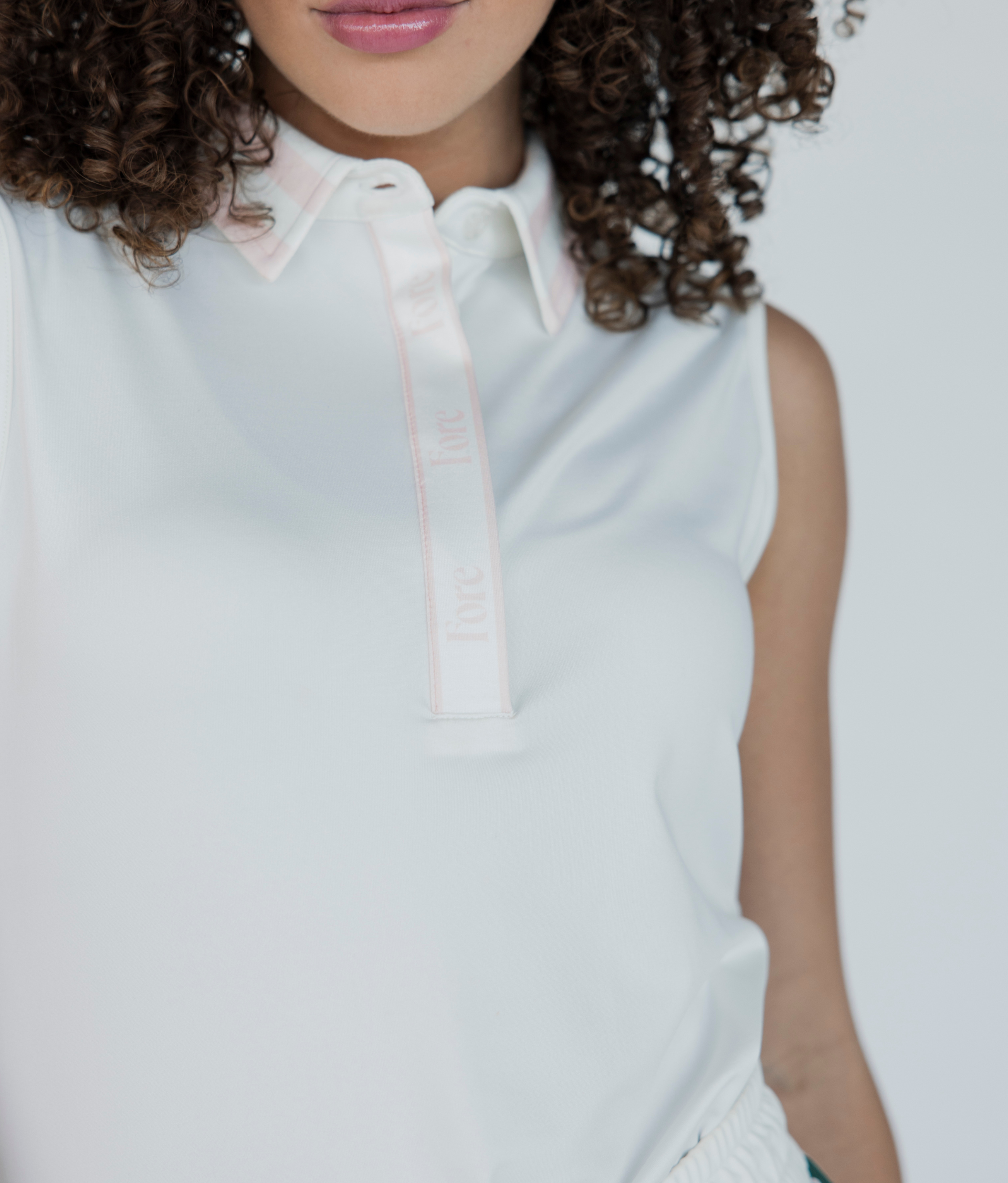 Moore Polo - White/Pink