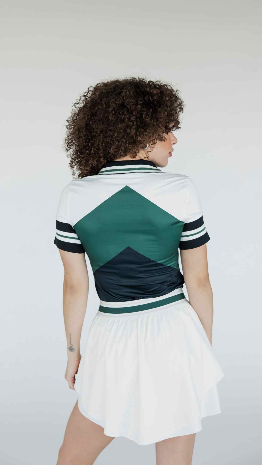 Betty Polo - Chevron Green