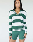 Iris Sweater - Green Stripes