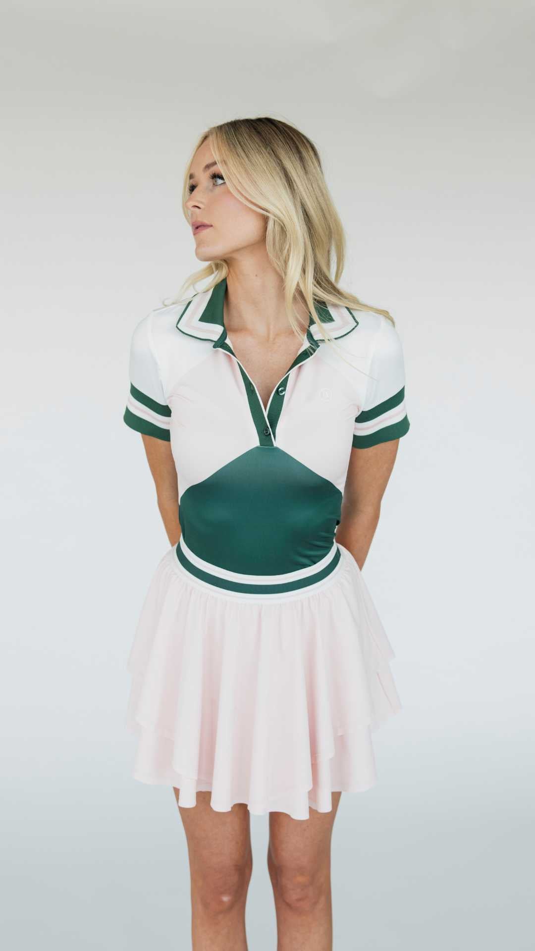 Betty Polo-  Chevron Pink