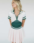 Betty Polo-  Chevron Pink