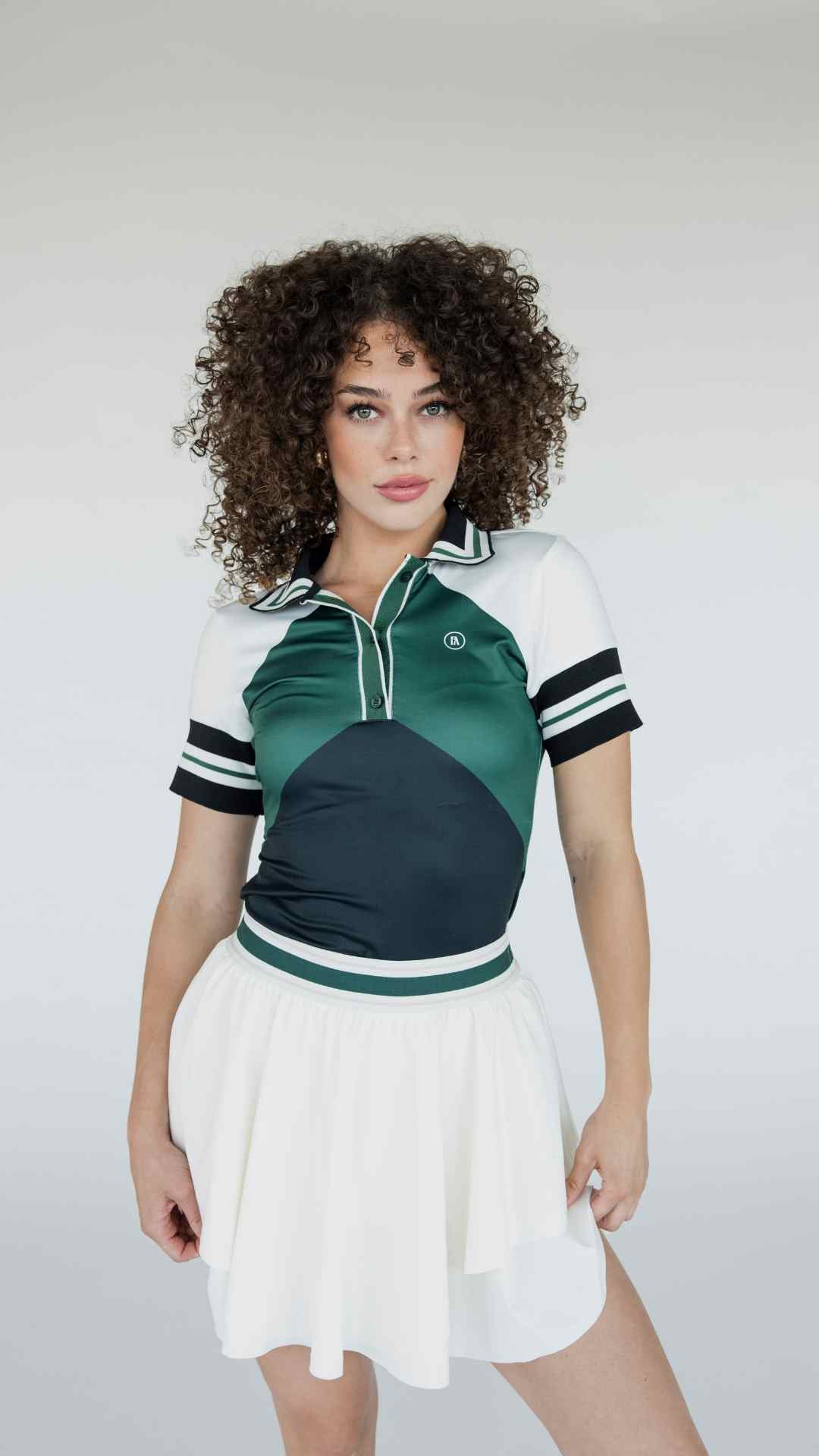 Betty Polo - Chevron Green