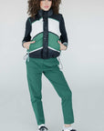 Jackie Moon Vest - Chevron Green