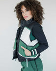 Jackie Moon Vest - Chevron Green