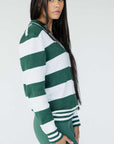 Iris Sweater - Green Stripes