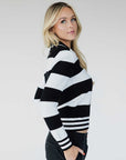 Iris Sweater - Black Stripes