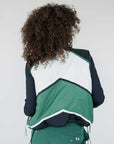 Jackie Moon Vest - Chevron Green