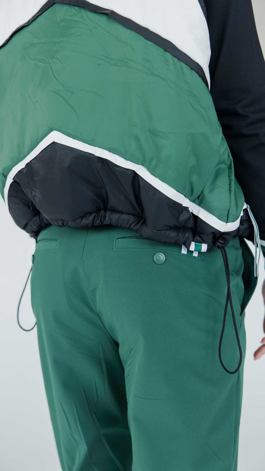 Jackie Moon Vest - Chevron Green