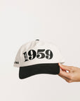 1959 Hat - 1959 White/Black