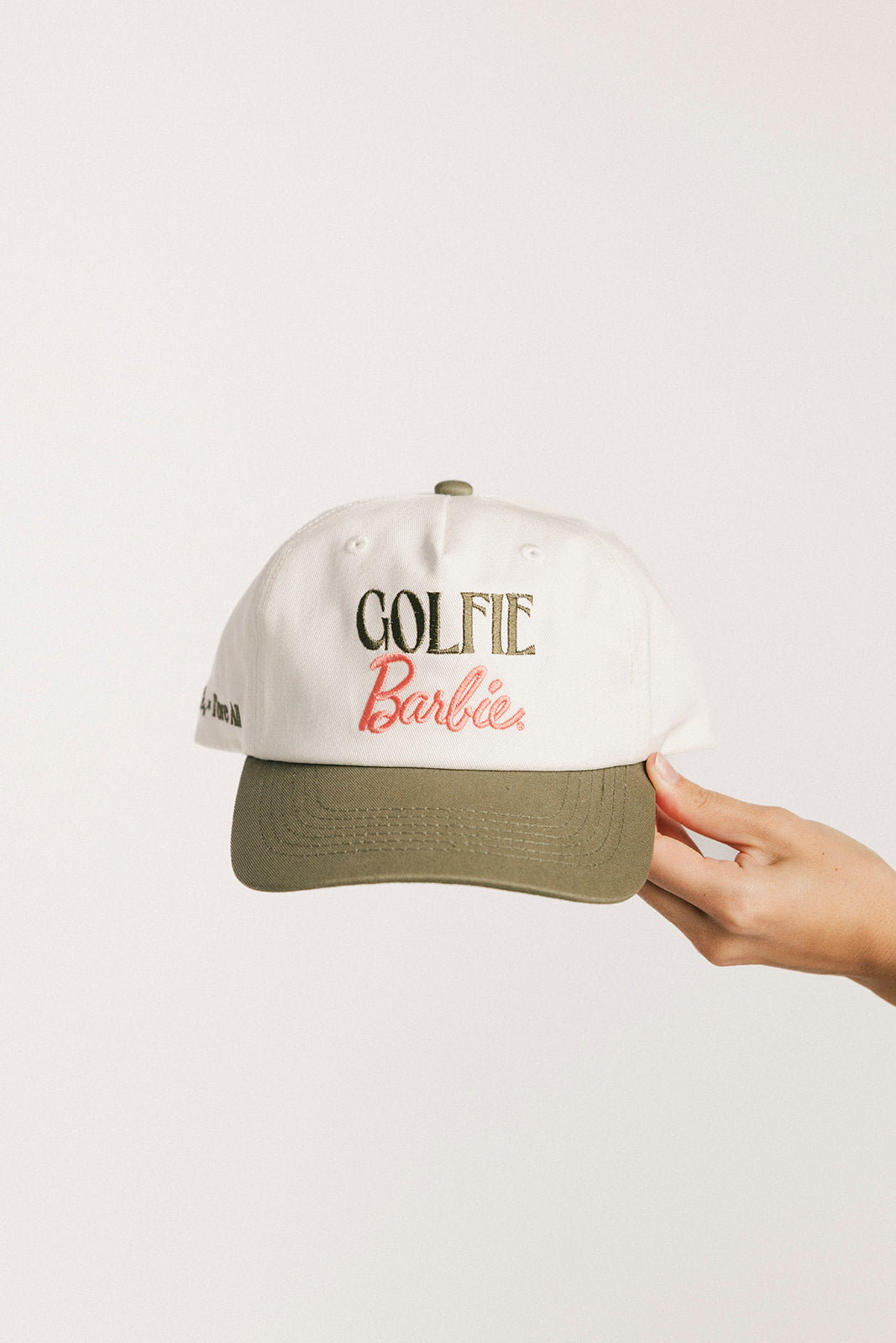 Golfie Barbie Hat - Putting Green/White