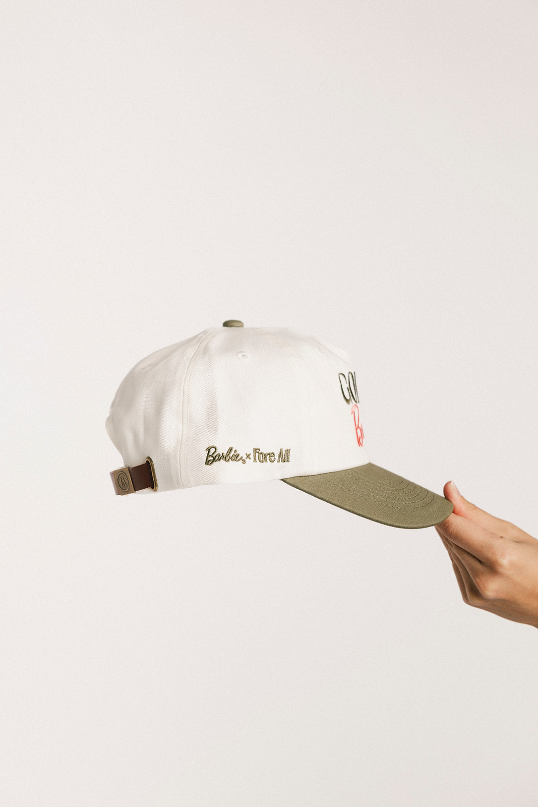 Golfie Barbie Hat - Putting Green/White
