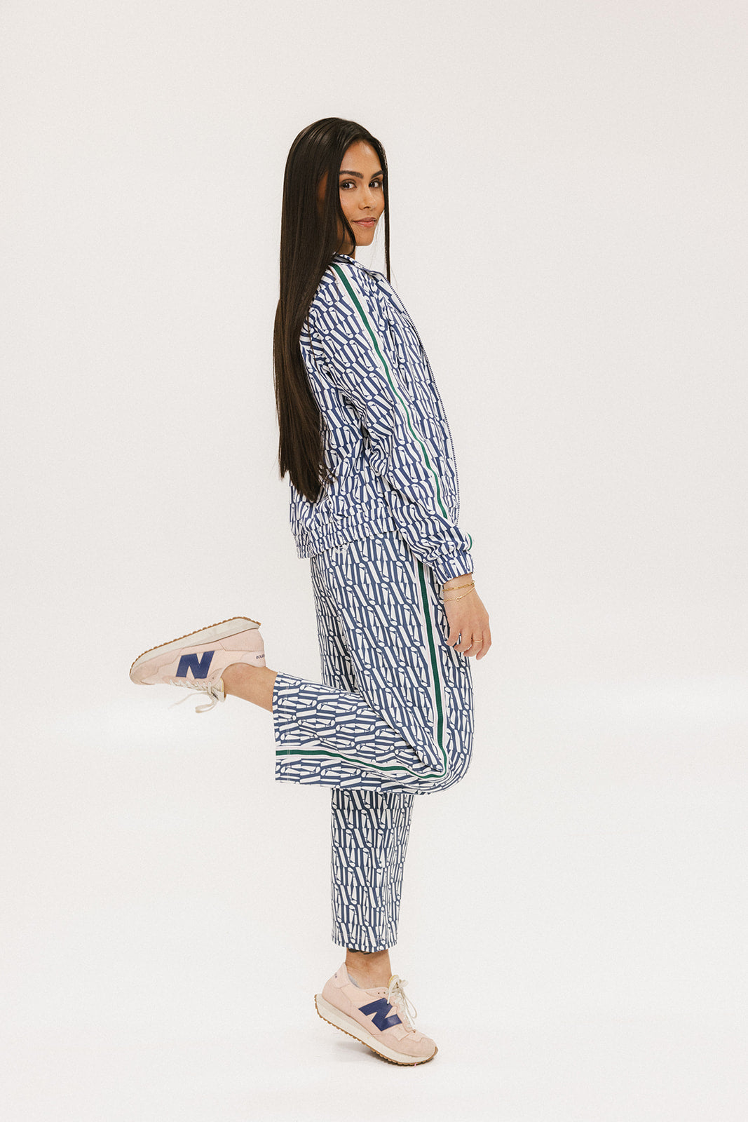 Lyla Jacket - Indigo/White Fa Pattern