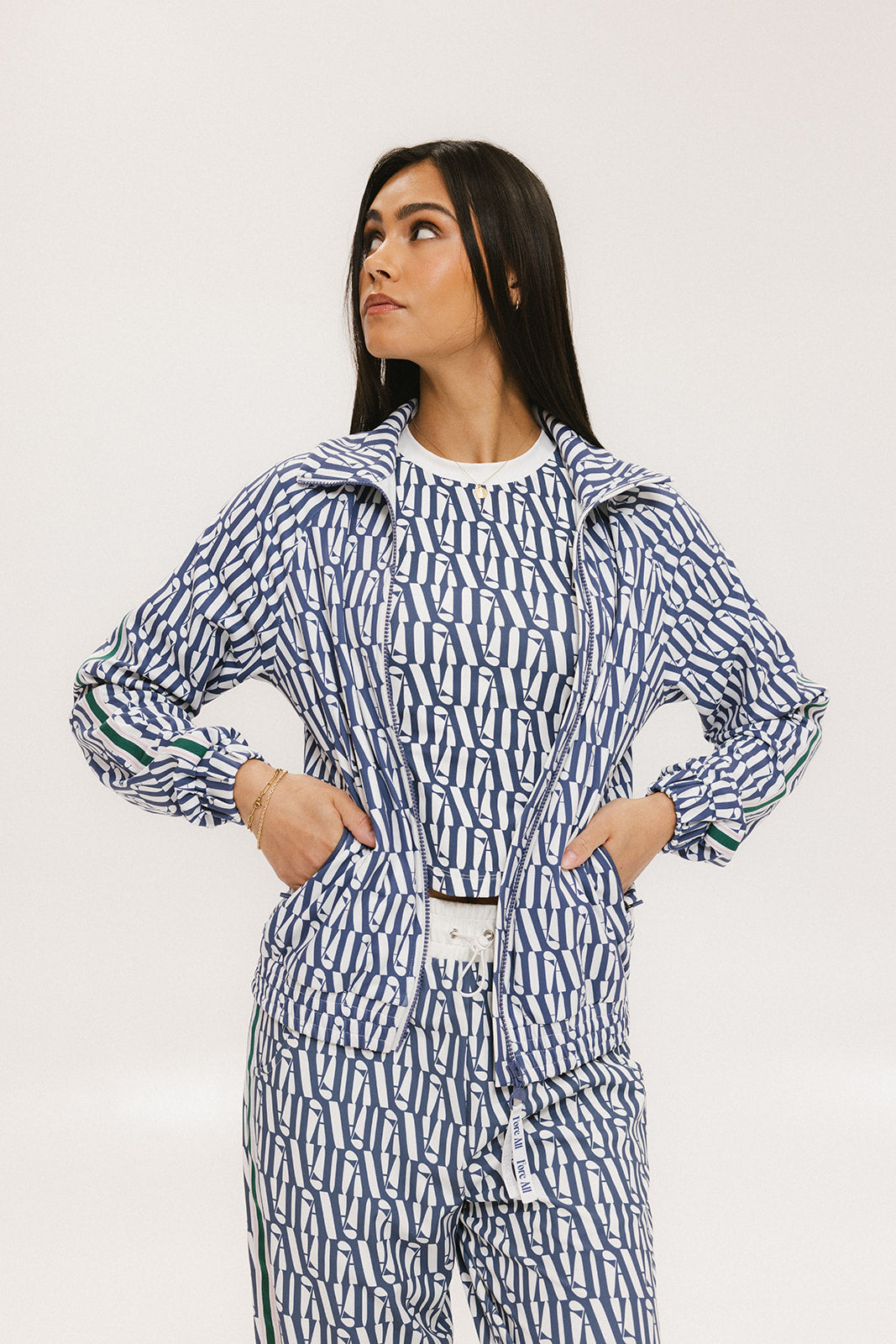 Lyla Jacket - Indigo/White Fa Pattern