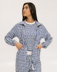 Lyla Jacket - Indigo/White Fa Pattern